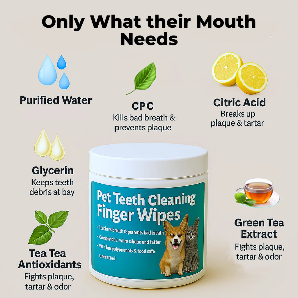 Pet Dental Finger Wipes 50 ct