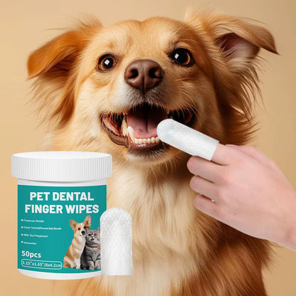 Pet Dental Finger Wipes 50 ct